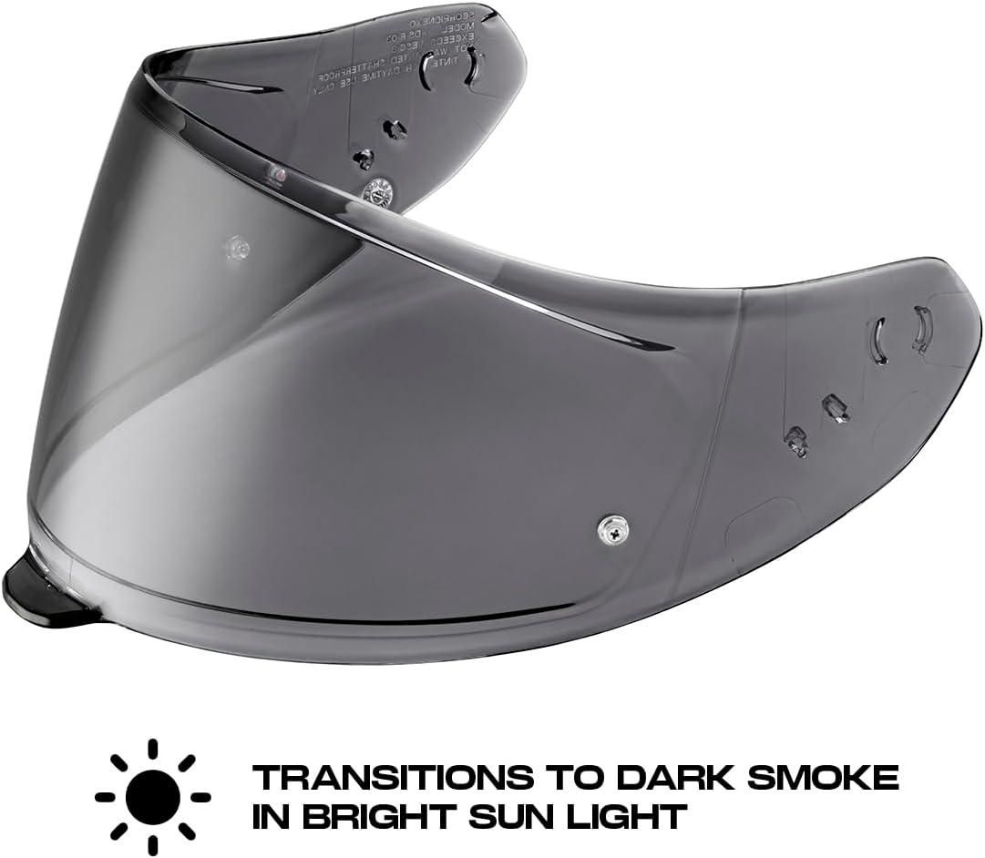 ScorpionEXO Eclipse – R430 VisionGuard Photochromic Shield Auto-Tint Helmet Visor for Day & Night Riding Anti-Fog Scratch-Resistant (Insert Sold Seperately)(Photochromic)