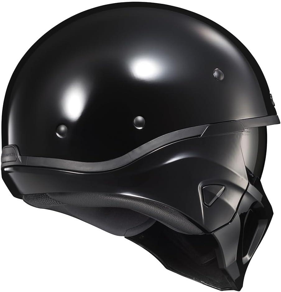 ScorpionEXO Covert X Open Face Half Shell 3/4 Mode Motorcycle Helmet Comm Ready Speaker Pockets DOT(Solid Gloss Black)