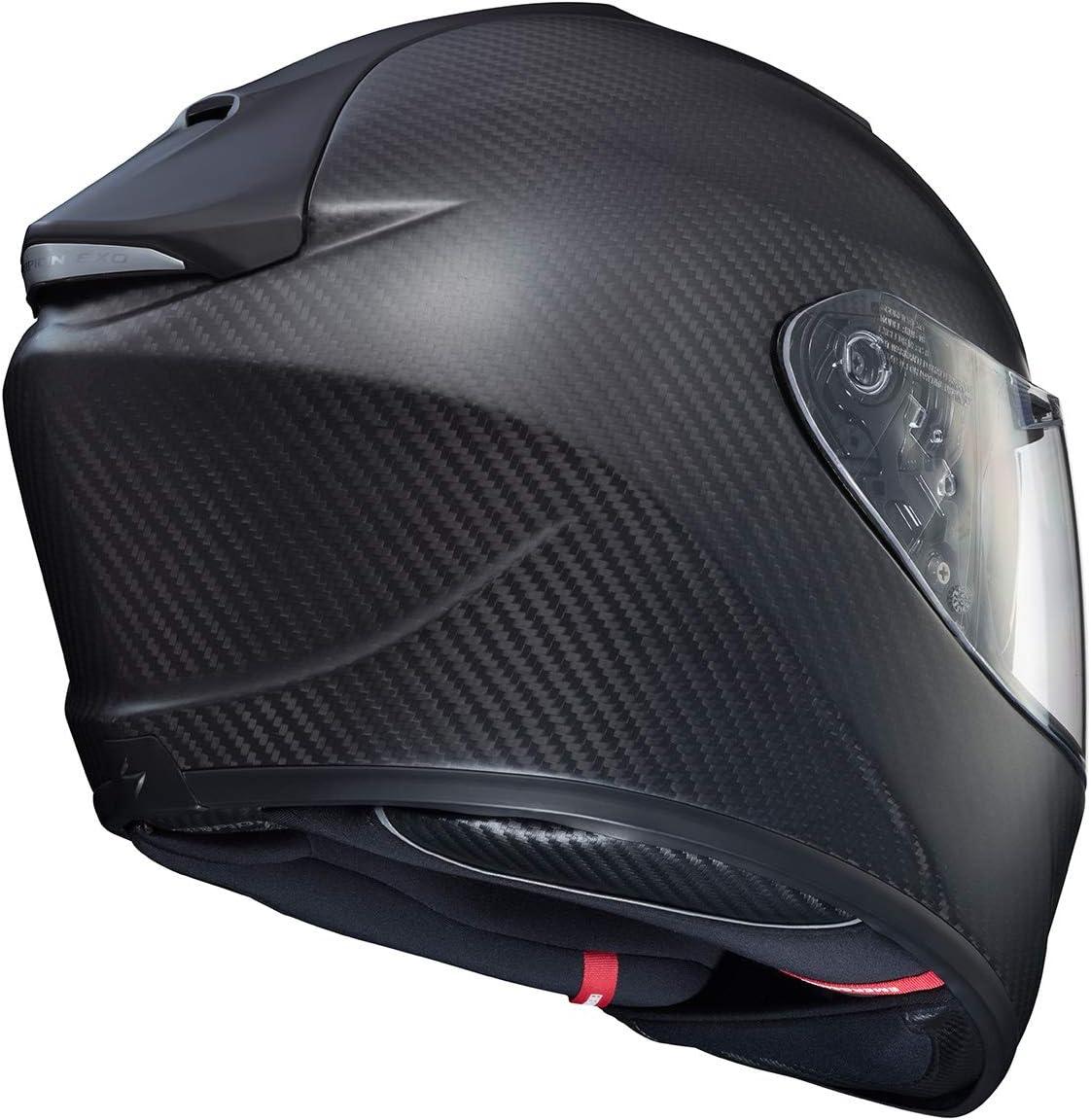 ScorpionEXO ST1400 Carbon Fiber Full Face Sport Touring Street Motorcycle Helmet Airfit Sytem Bluetooth Ready Speaker Pockets DOT ECE Approved Adult(Matte Black)