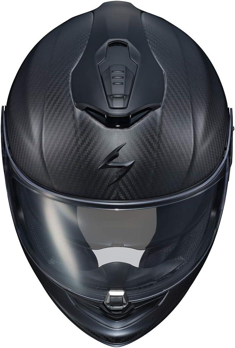 ScorpionEXO ST1400 Carbon Fiber Full Face Sport Touring Street Motorcycle Helmet Airfit Sytem Bluetooth Ready Speaker Pockets DOT ECE Approved Adult(Matte Black)