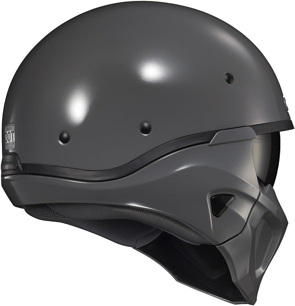 ScorpionEXO Covert X Open Face Half Shell 3/4 Mode Motorcycle Helmet Comm Ready Speaker Pockets DOT(Solid Grey)