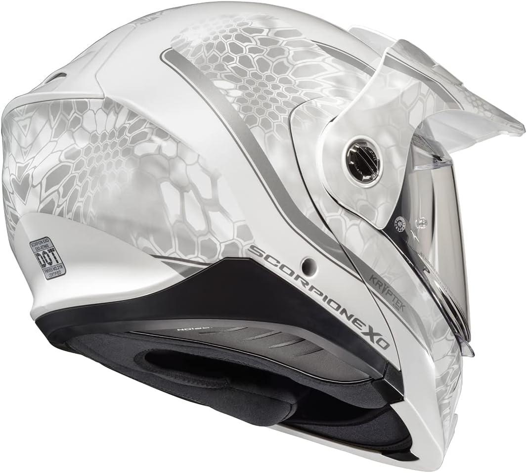 ScorpionEXO AT960 Modular Adventure Street Motorcycle Helmet with Bluetooth Ready Speaker Pockets DOT ECE Approved Monk (Black/Red – Small)(Kryptek Wraith)