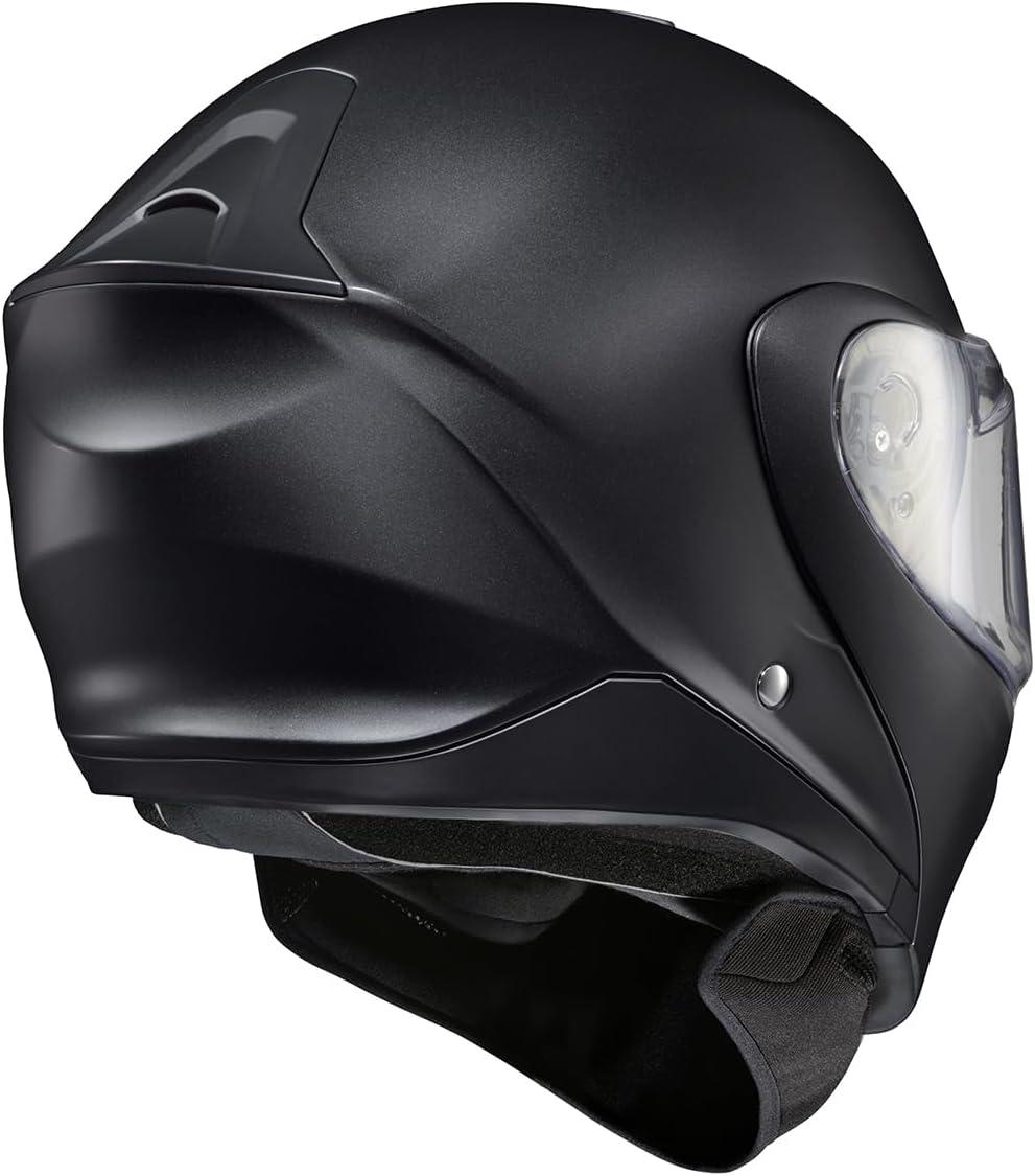 ScorpionEXO GT930 Cold Weather Adventure Snowmobile Modular Helmet Dual Pane Shield with Breath Box and Bluetooth Ready Speaker Pockets Modulus (Black/Blue – Small)(Matte Black)