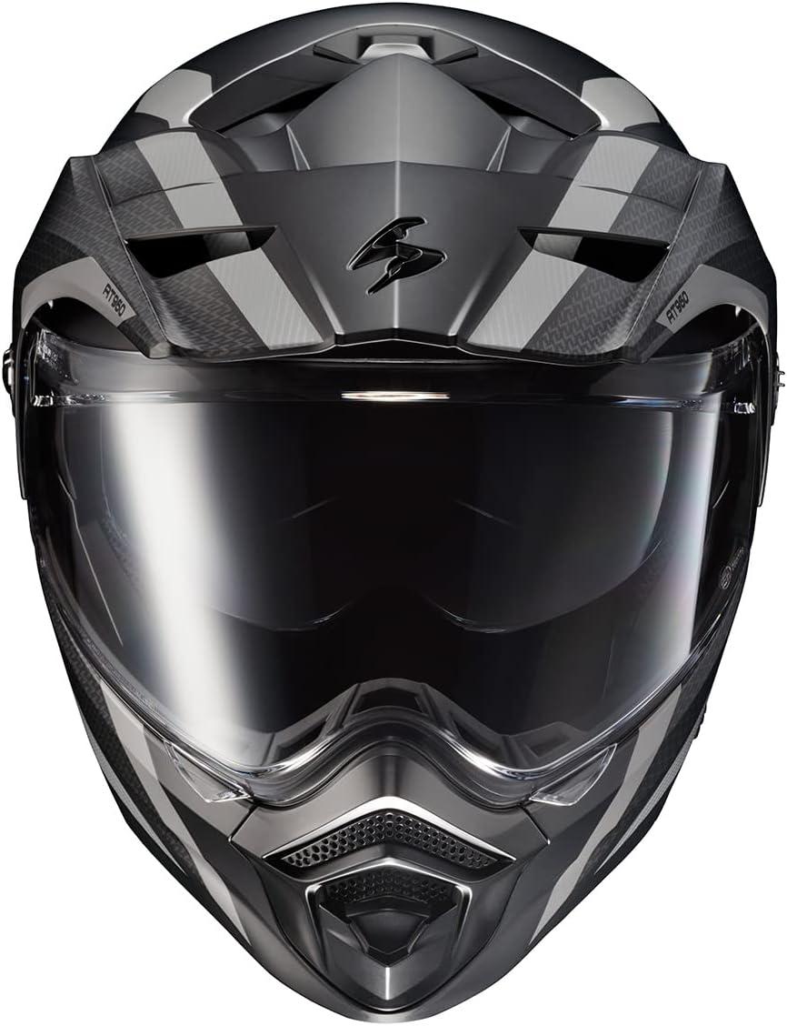 ScorpionEXO AT960 Modular Adventure Street Motorcycle Helmet with Bluetooth Ready Speaker Pockets DOT ECE Approved Monk (Black/Red – Small)(Hicks Phantom)
