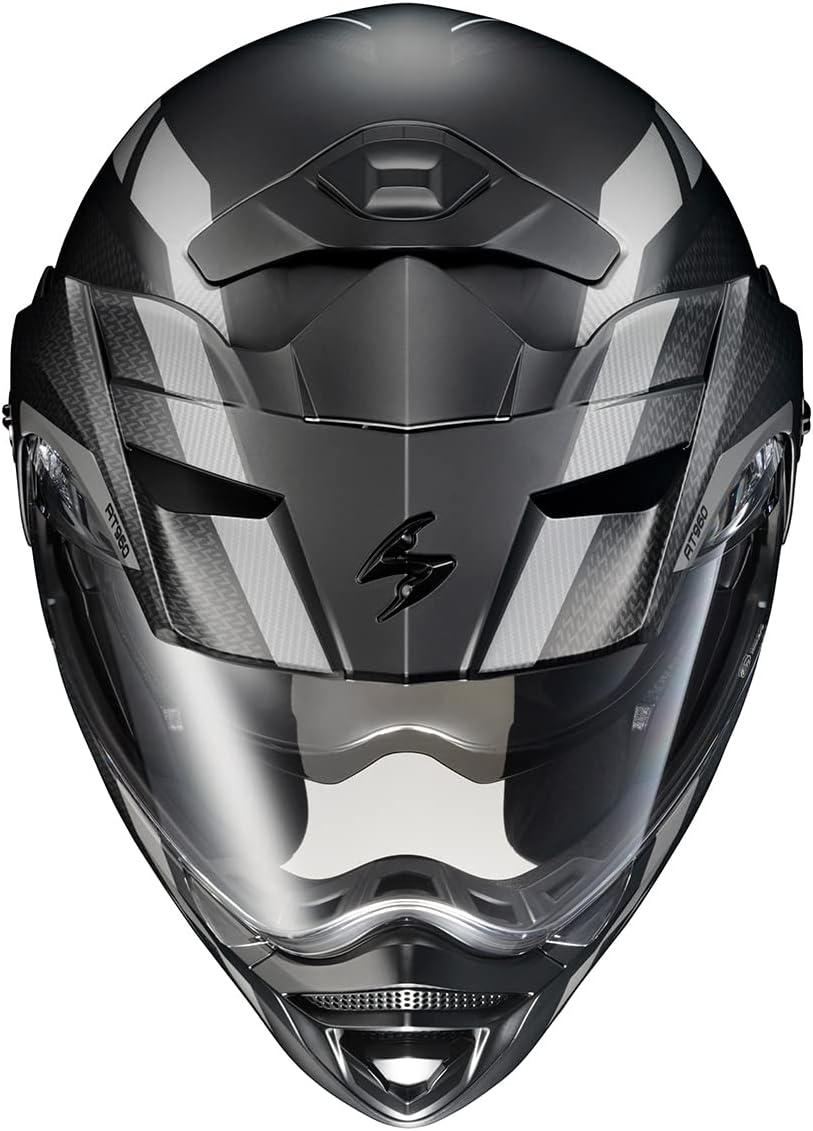 ScorpionEXO AT960 Modular Adventure Street Motorcycle Helmet with Bluetooth Ready Speaker Pockets DOT ECE Approved Monk (Black/Red – Small)(Hicks Phantom)