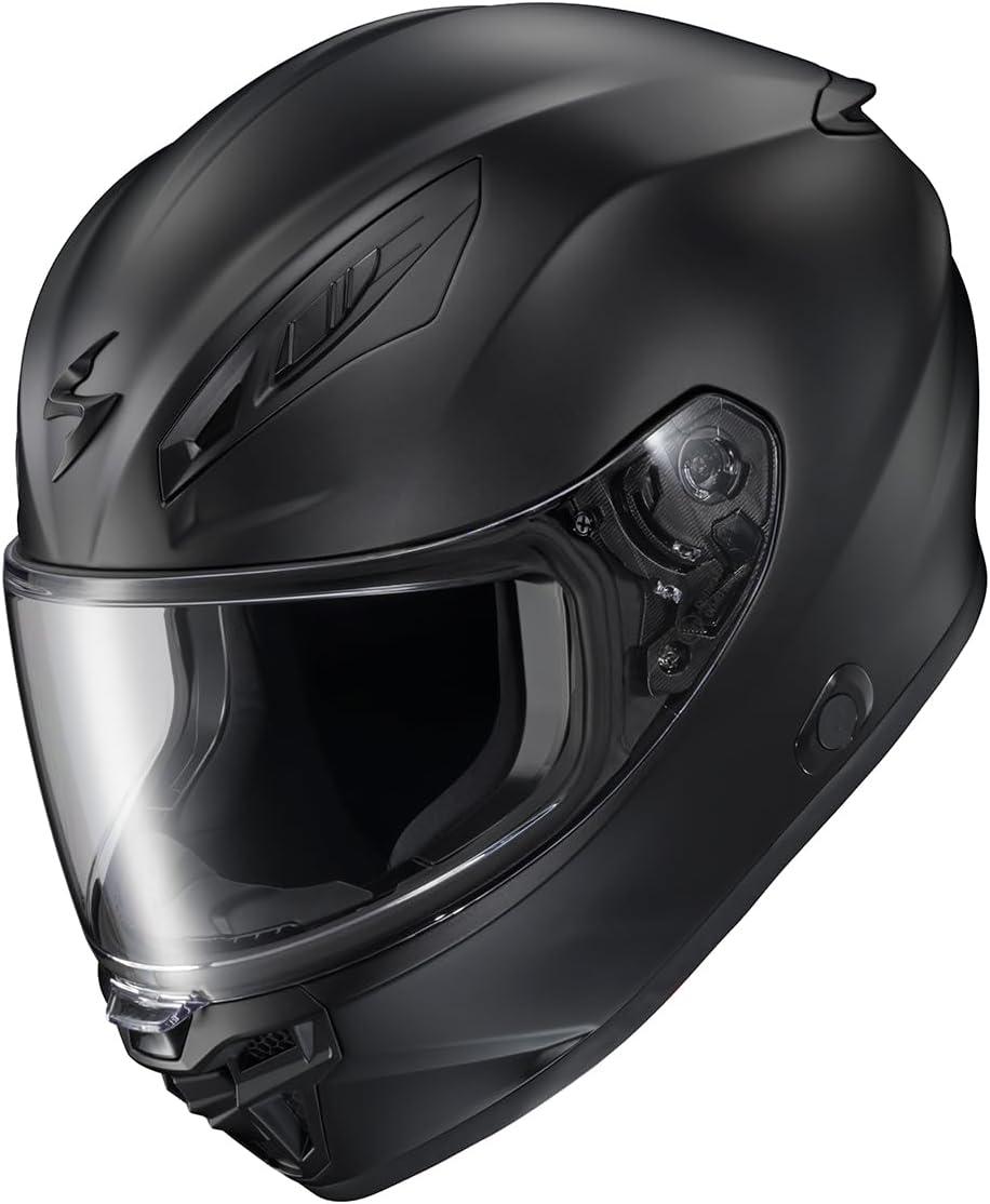 ScorpionEXO R430 Full Face Street Motorcycle Helmet with Bluetooth Ready Speaker Pocketss DOT/SNELL Approved Paradox (Phantom – Small)(Matte Black)