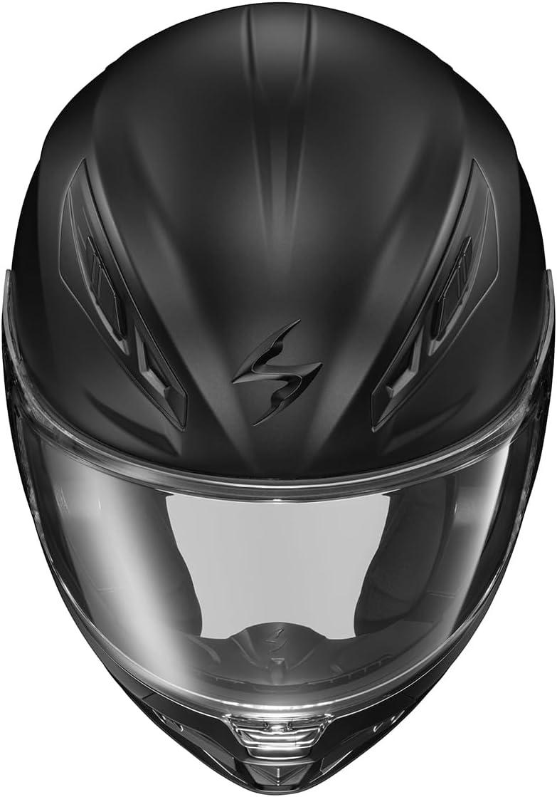 ScorpionEXO R430 Full Face Street Motorcycle Helmet with Bluetooth Ready Speaker Pocketss DOT/SNELL Approved Paradox (Phantom – Small)(Matte Black)