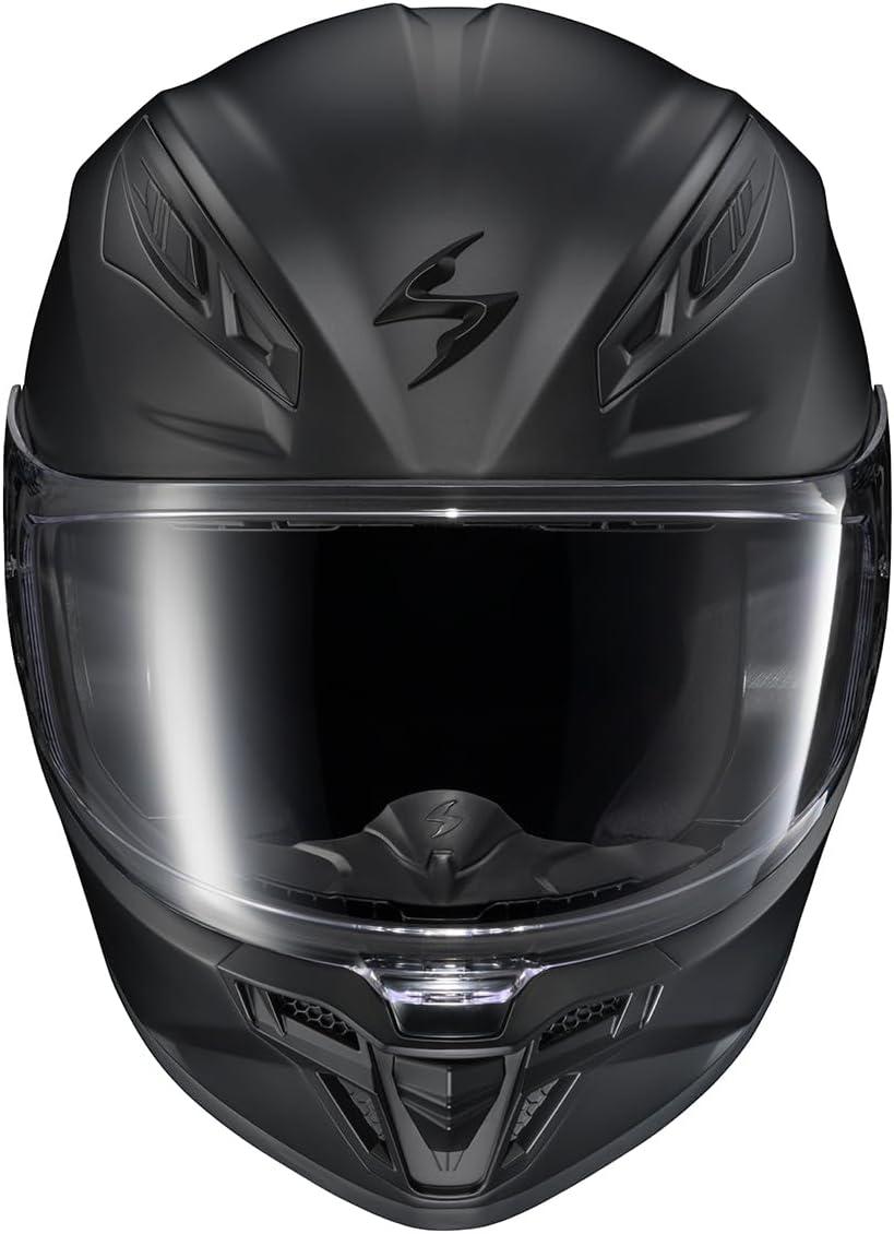 ScorpionEXO R430 Full Face Street Motorcycle Helmet with Bluetooth Ready Speaker Pocketss DOT/SNELL Approved Paradox (Phantom – Small)(Matte Black)