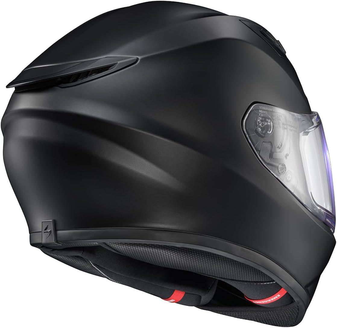 ScorpionEXO R430 Full Face Street Motorcycle Helmet with Bluetooth Ready Speaker Pocketss DOT/SNELL Approved Paradox (Phantom – Small)(Matte Black)