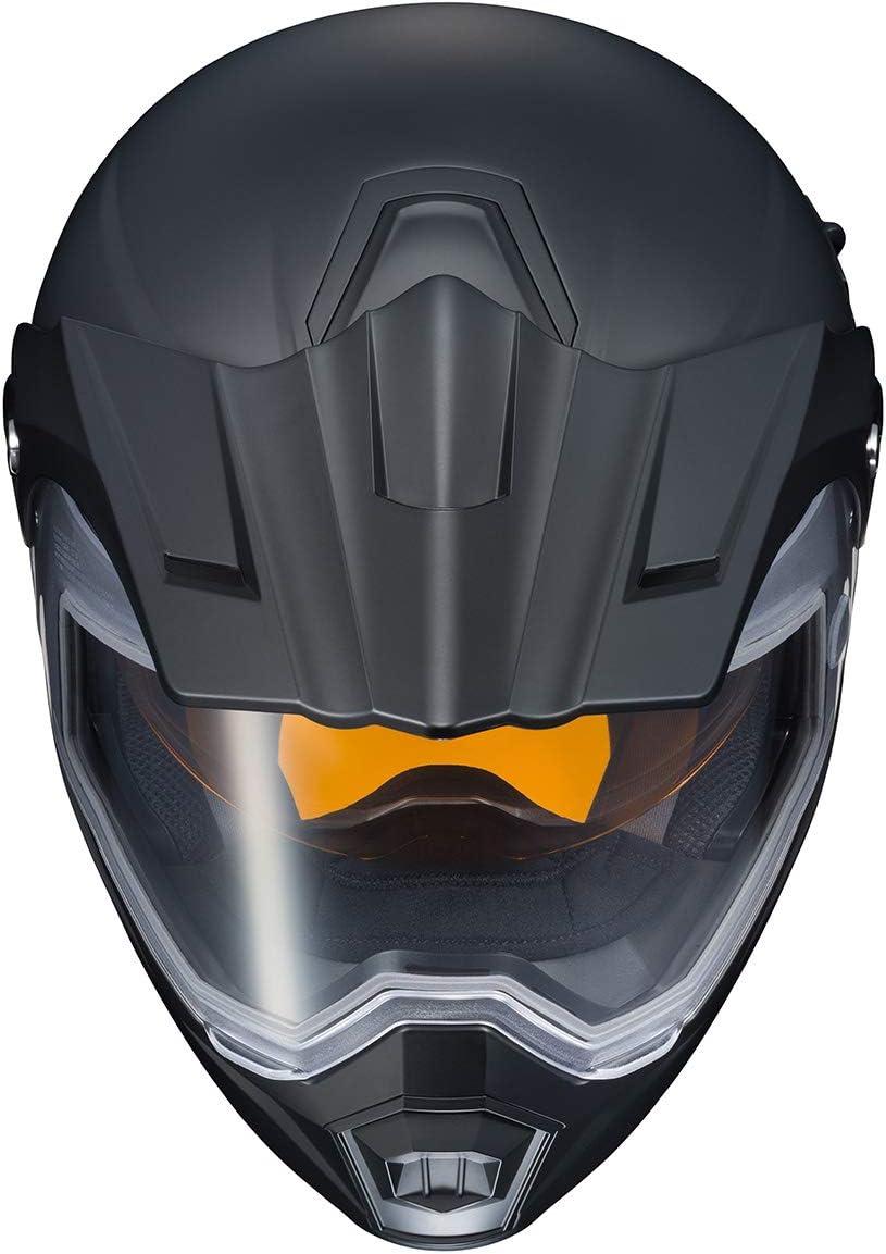 ScorpionEXO AT950 Cold Weather Adventure Snowmobile Modular Helmet Electric Shield with Breath Box DOT Approved Solid (Matte Black – Large)