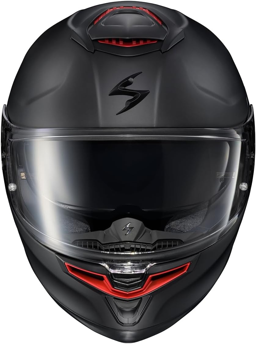ScorpionEXO Eclipse Full Face Motorcycle Helmet with Pinlock Ready Shield – Bluetooth Ready Speaker Pockets Apex Series Pivot (Phantom – Small)(Matte Black)
