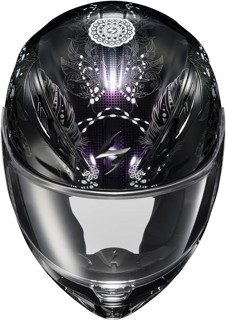 ScorpionEXO R430 Full Face Street Motorcycle Helmet with Bluetooth Ready Speaker Pocketss DOT/SNELL Approved Paradox (Phantom – Small)(Manitou Black)