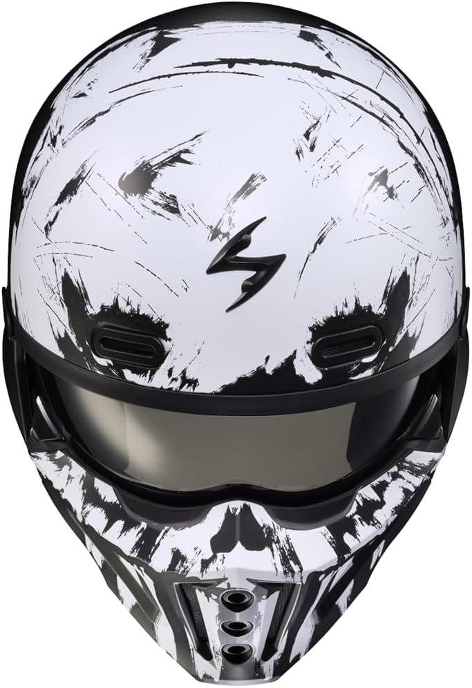 ScorpionEXO Covert X Open Face Half Shell 3/4 Mode Motorcycle Helmet Comm Ready Speaker Pockets DOT(Marauder Black)
