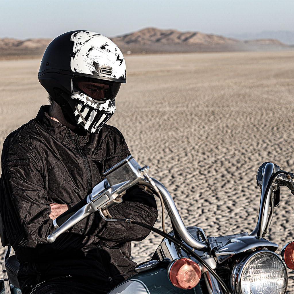 ScorpionEXO Covert X Open Face Half Shell 3/4 Mode Motorcycle Helmet Comm Ready Speaker Pockets DOT(Marauder Black)