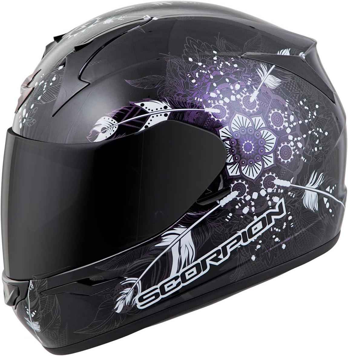 ScorpionEXO R320 Full Face Polycarbonate Shell Motorcycle Helmet with Pinlock Ready Shield and Bluetooth Ready Speaker Pockets DOT Approved Adult(Black Chameleon)
