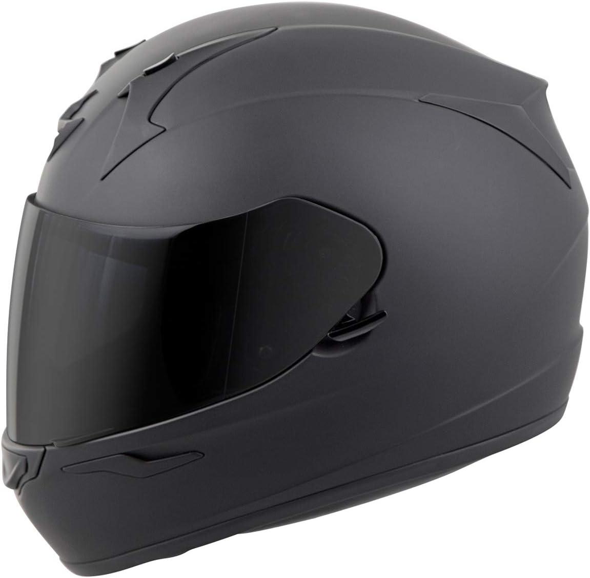 ScorpionEXO R320 Full Face Polycarbonate Shell Motorcycle Helmet with Pinlock Ready Shield and Bluetooth Ready Speaker Pockets DOT Approved Adult(Matte Black)