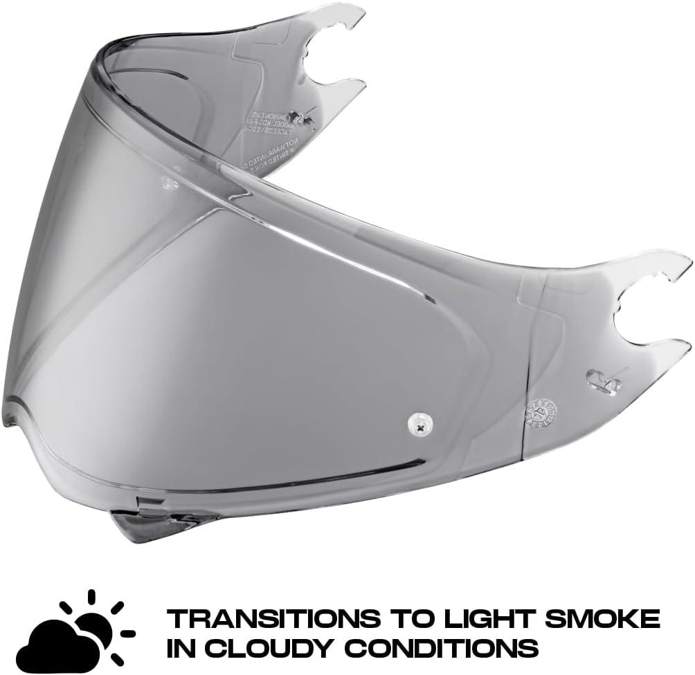 ScorpionEXO Covert FX VisionGuard Photochromic Shield Auto-Tint Helmet Visor for Day & Night Riding Anti-Fog Scratch-Resistant (Insert Sold Seperately) (Clear to Dark)(Photochromic)