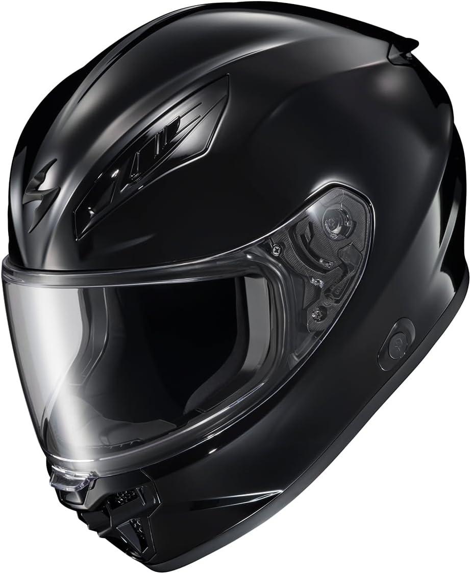 ScorpionEXO R430 Full Face Street Motorcycle Helmet with Bluetooth Ready Speaker Pocketss DOT/SNELL Approved Paradox (Phantom – Small)(Black)