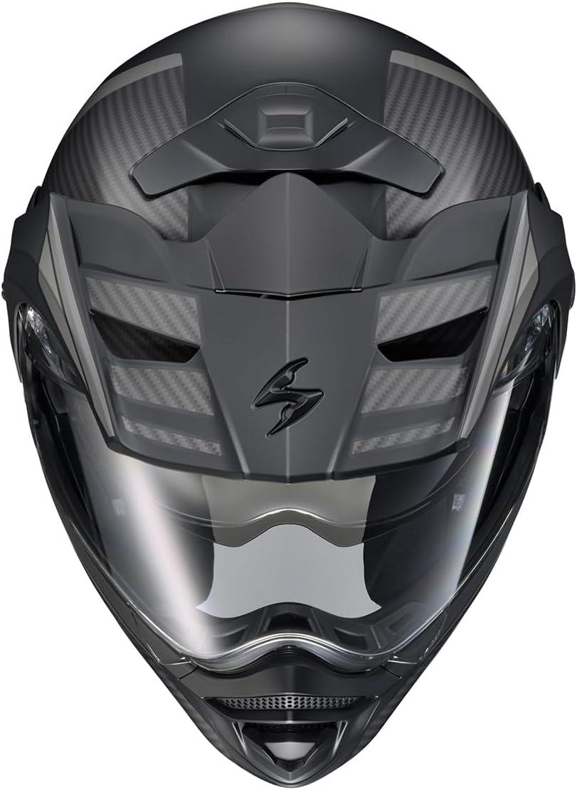 ScorpionEXO AT960 Modular Adventure Street Motorcycle Helmet with Bluetooth Ready Speaker Pockets DOT ECE Approved Monk (Black/Red – Small)(Phantom)
