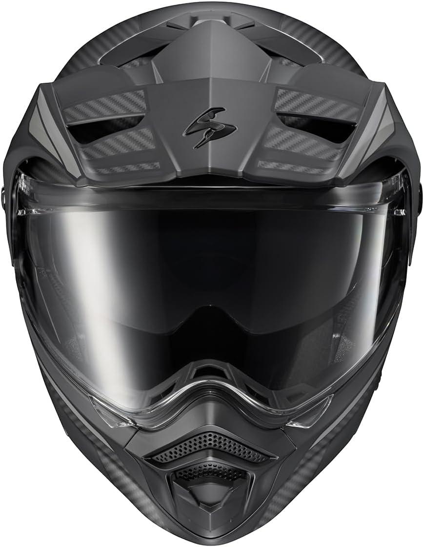 ScorpionEXO AT960 Modular Adventure Street Motorcycle Helmet with Bluetooth Ready Speaker Pockets DOT ECE Approved Monk (Black/Red – Small)(Phantom)