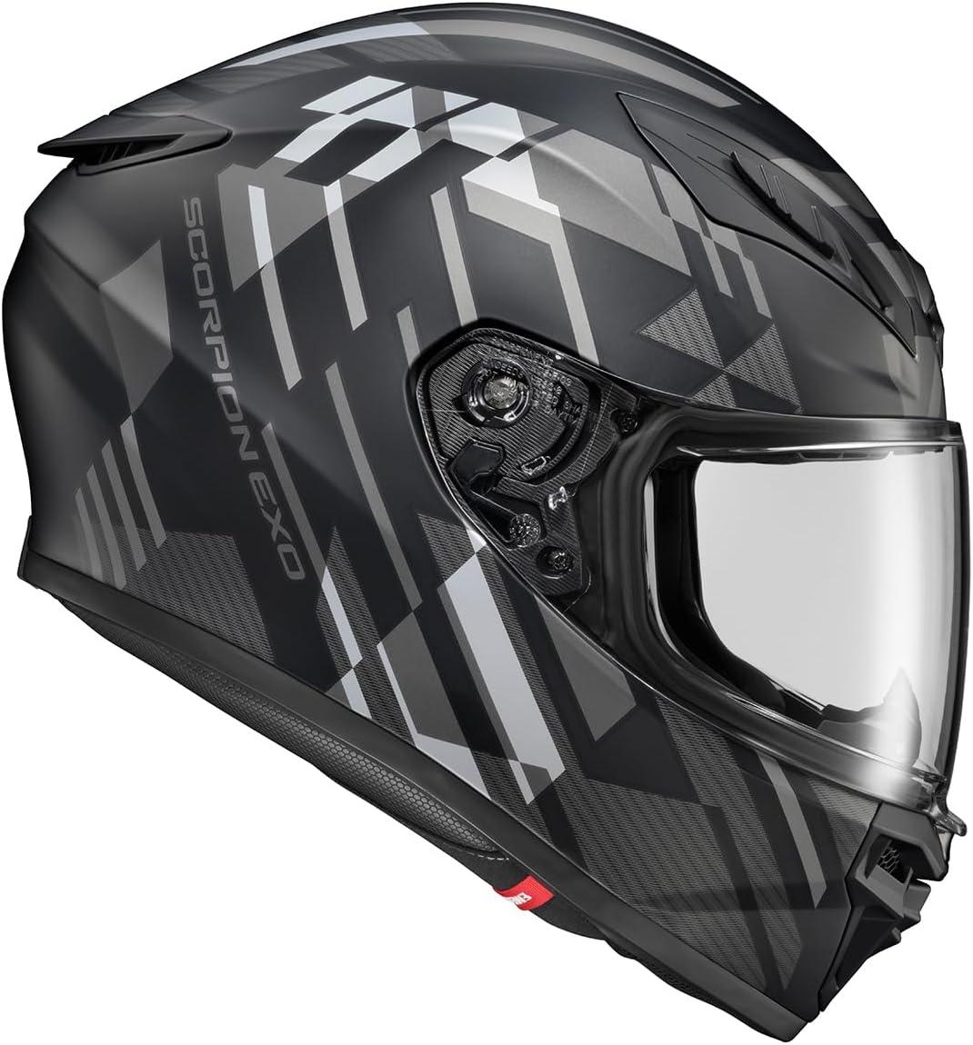 ScorpionEXO R430 Full Face Street Motorcycle Helmet with Bluetooth Ready Speaker Pocketss DOT/SNELL Approved Paradox (Phantom – Small)(Paradox Phantom)