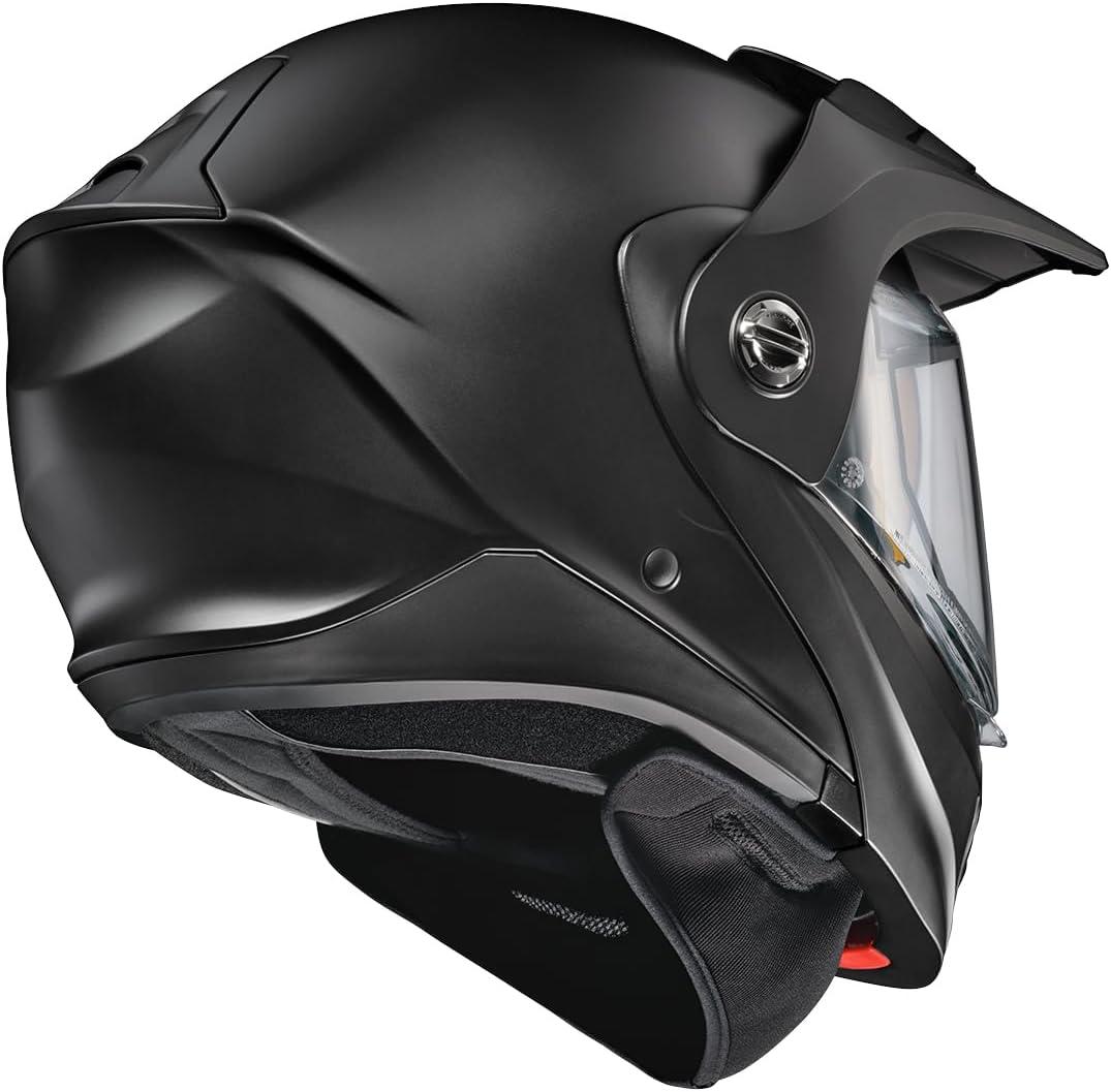 ScorpionEXO AT960 Cold Weather Adventure Snowmobile Modular Helmet Dual Pane Shield with Breath Box and Bluetooth Ready Speaker Pockets Topographic (Hi-Vis – Small)(Matte Black)
