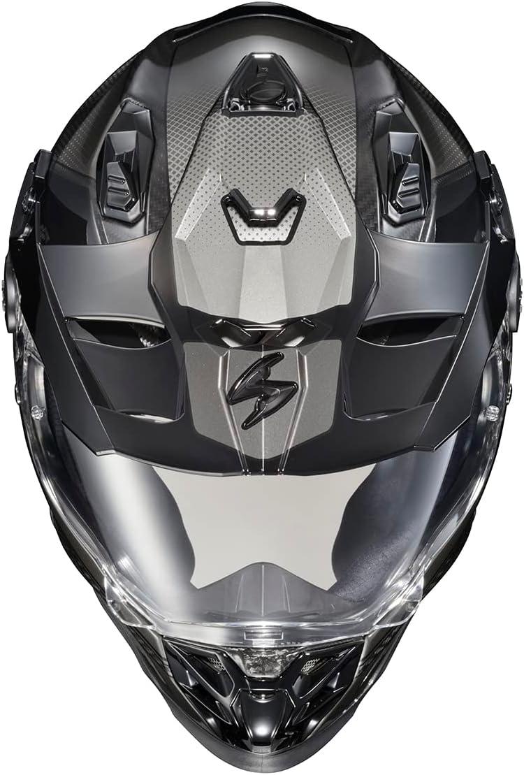 ScorpionEXO XT9000 Full Face Carbon Fiber Adventure Motorcycle Helmet with Pinlock Ready Shield Bluetooth Ready Speaker Pockets DOT ECE Trailhead (Hi-Vis – Medium)(Trailhead Phantom)