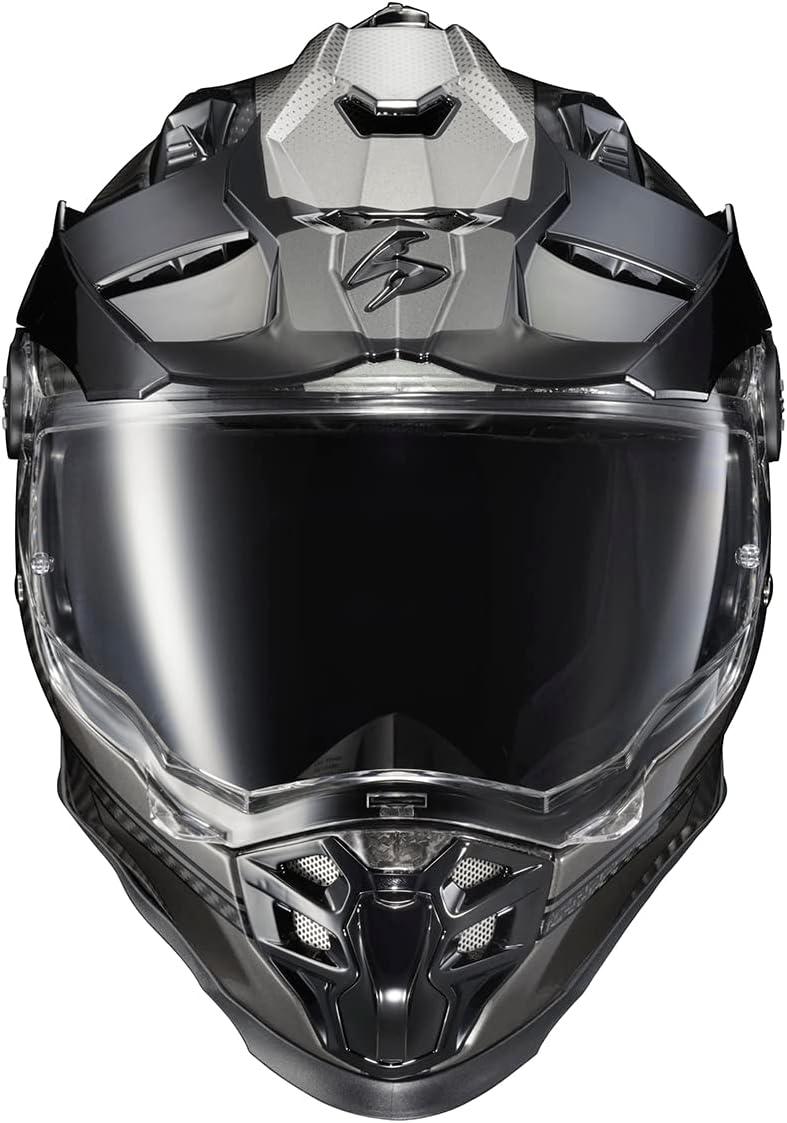 ScorpionEXO XT9000 Full Face Carbon Fiber Adventure Motorcycle Helmet with Pinlock Ready Shield Bluetooth Ready Speaker Pockets DOT ECE Trailhead (Hi-Vis – Medium)(Trailhead Phantom)