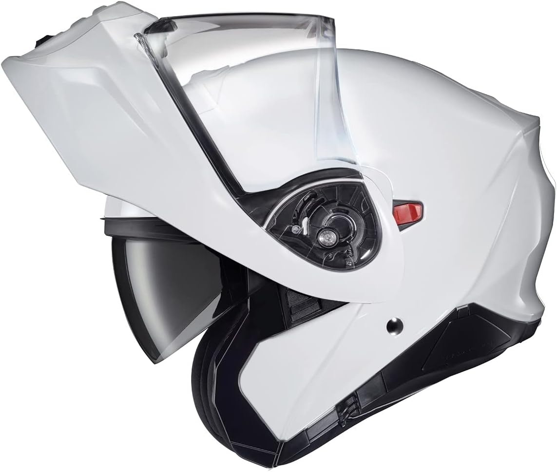 ScorpionEXO GT930 Open Full Face Transformer Adult Motorcycle Helmet Bluetooth Ready Speaker Pockets DOT ECE P/J Approved Solid (Gloss Black – Medium)(Gloss White)