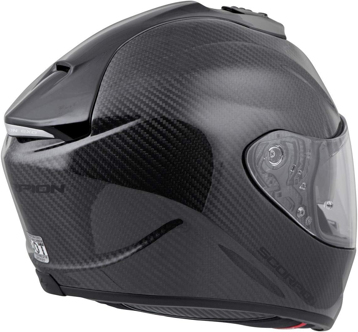 ScorpionEXO ST1400 Carbon Fiber Full Face Sport Touring Street Motorcycle Helmet Airfit Sytem Bluetooth Ready Speaker Pockets DOT ECE Approved Adult(Gloss Black)