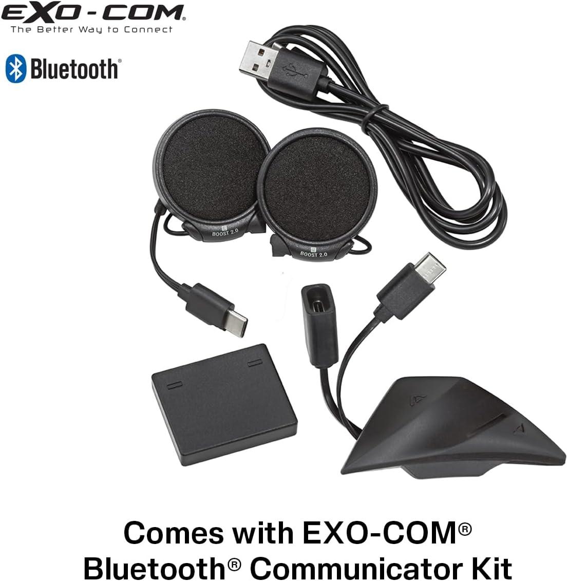 ScorpionEXO T520 Full Face Motorcycle Helmet with Integrated EXO-COM Bluetooth Communication System DOT ECE Approved Adult(X-Small)