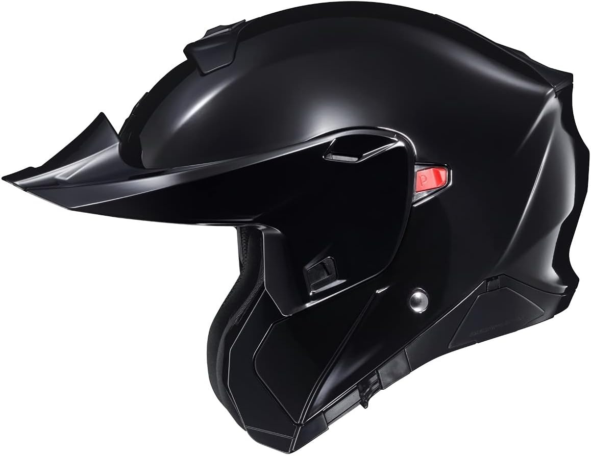 ScorpionEXO GT930 Open Full Face Transformer Adult Motorcycle Helmet Bluetooth Ready Speaker Pockets DOT ECE P/J Approved Solid (Gloss Black – Medium)(Gloss Black)