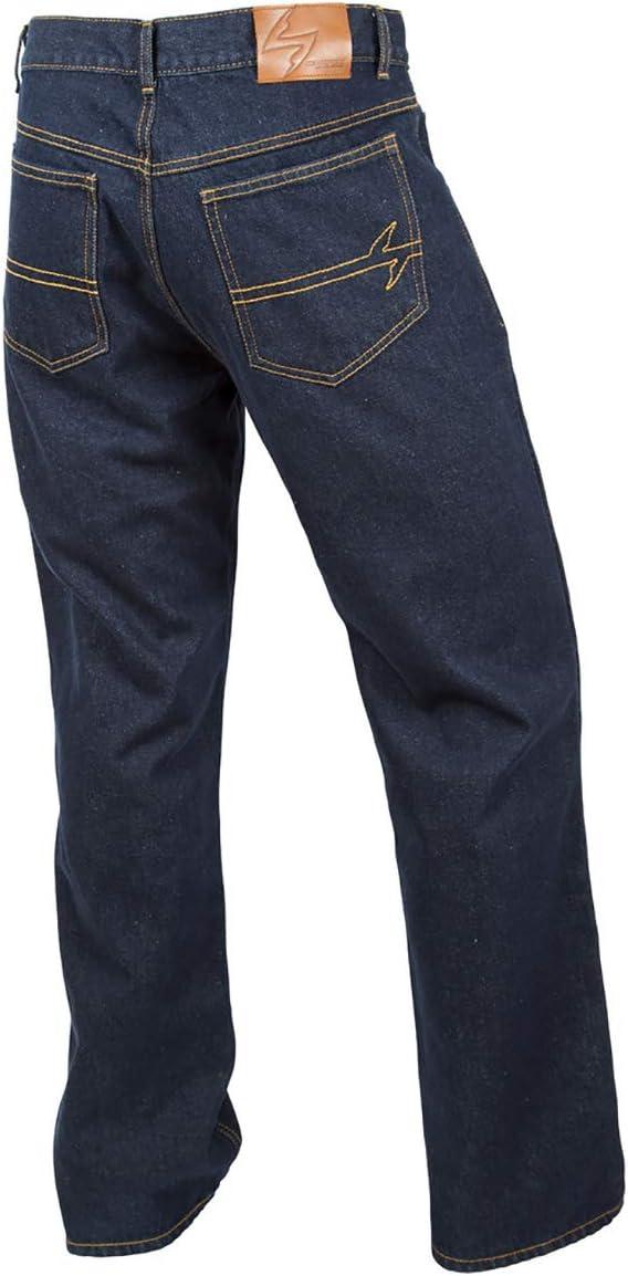 ScorpionEXO Covert Jeans Men’s Reinforced Motorcycle Pants (Blue, Size 40)