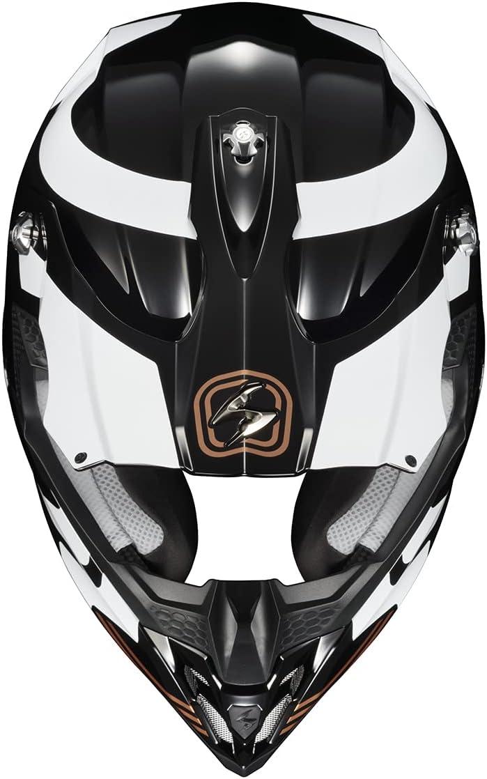 ScorpionEXO VX-16 Format Dual Off-Road Dirt MX Motocross Racing Adult Full Race Helmet with Visor Dot Approved Gloss Blue-MD(Gloss Gold)