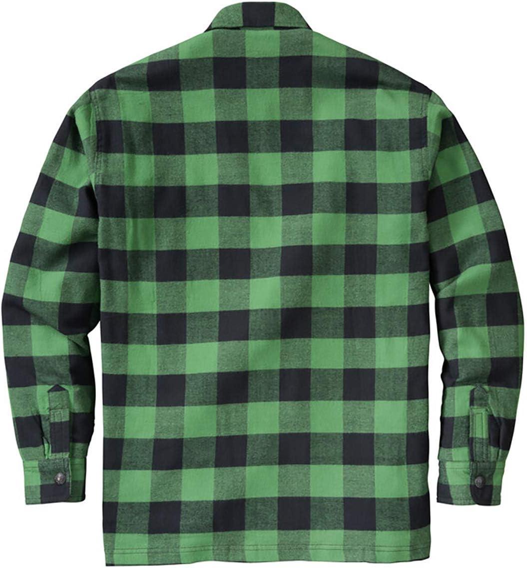 ScorpionEXO Covert Adult Men’s Long Sleeve Motorcycle Flannel Riding Shirt with Mesh Pockets for Optional CE Rated Armor(Green/Black)