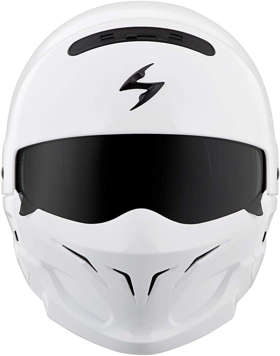 ScorpionEXO Covert Open Face Half Shell 3/4 Mode Motorcycle Helmet Dot Approved Solid Adult Unisex (Gloss White – X-Small)(Gloss White)