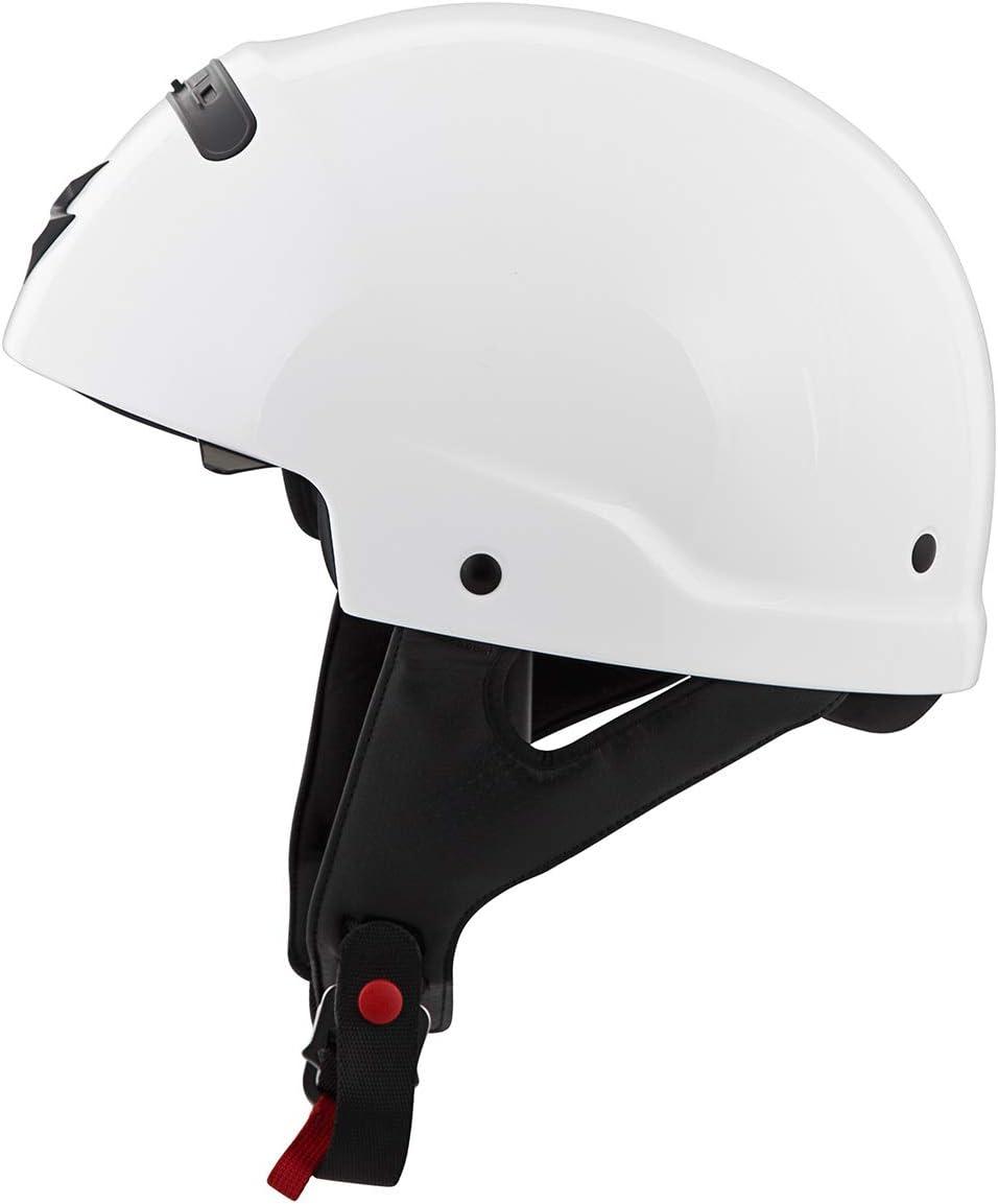 ScorpionEXO Covert Open Face Half Shell 3/4 Mode Motorcycle Helmet Dot Approved Solid Adult Unisex (Gloss White – X-Small)(Gloss White)