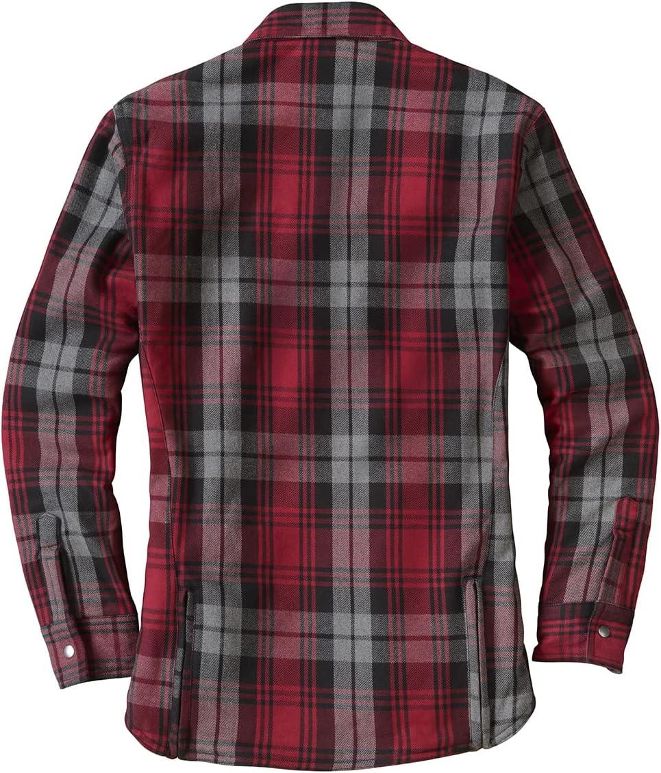 ScorpionEXO Covert Women’s Motorcycle Flannel Riding Shirt with Pockets for Optional CE Rated Armor (Red/Grey – Medium)(Red/Grey)