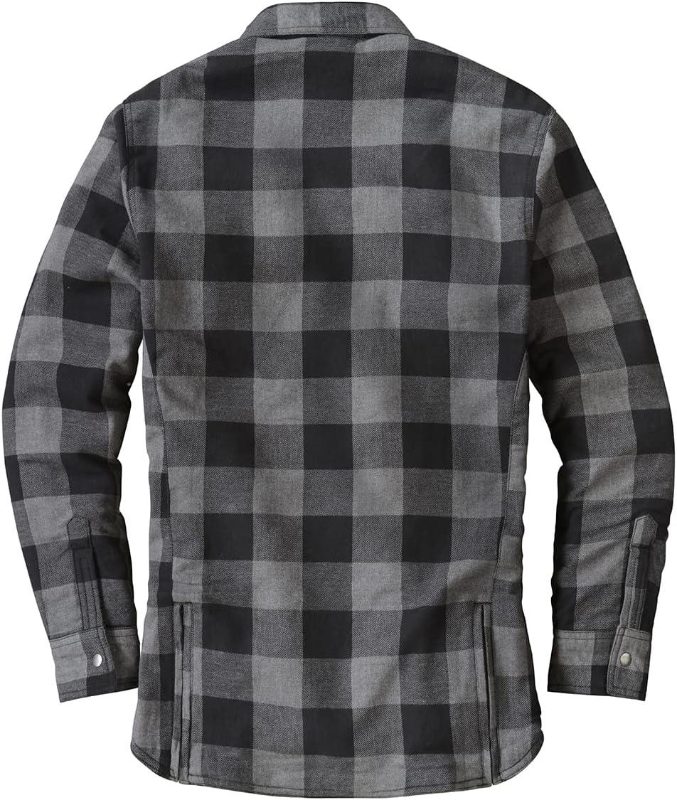 ScorpionEXO Covert Women’s Motorcycle Flannel Riding Shirt with Pockets for Optional CE Rated Armor (Red/Grey – Medium)(Black/Grey)