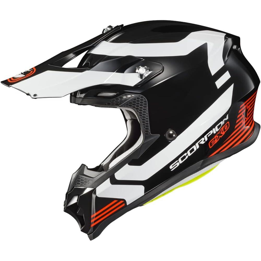 ScorpionEXO VX-16 Format Dual Off-Road Dirt MX Motocross Racing Adult Full Race Helmet with Visor Dot Approved Gloss Red-SM