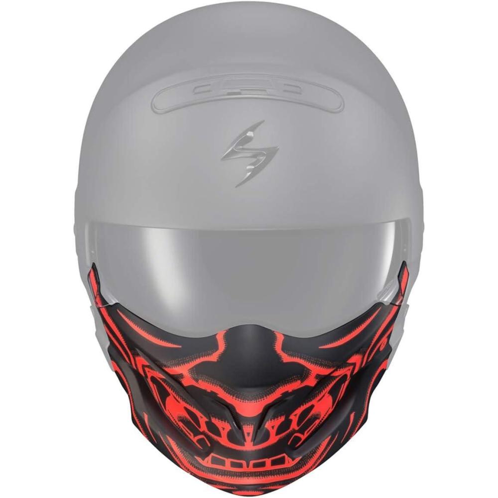 ScorpionEXO Covert Optional Replacement Chin Cover for Covert Helmets Samurai (Glow In The Dark Red)(Red)