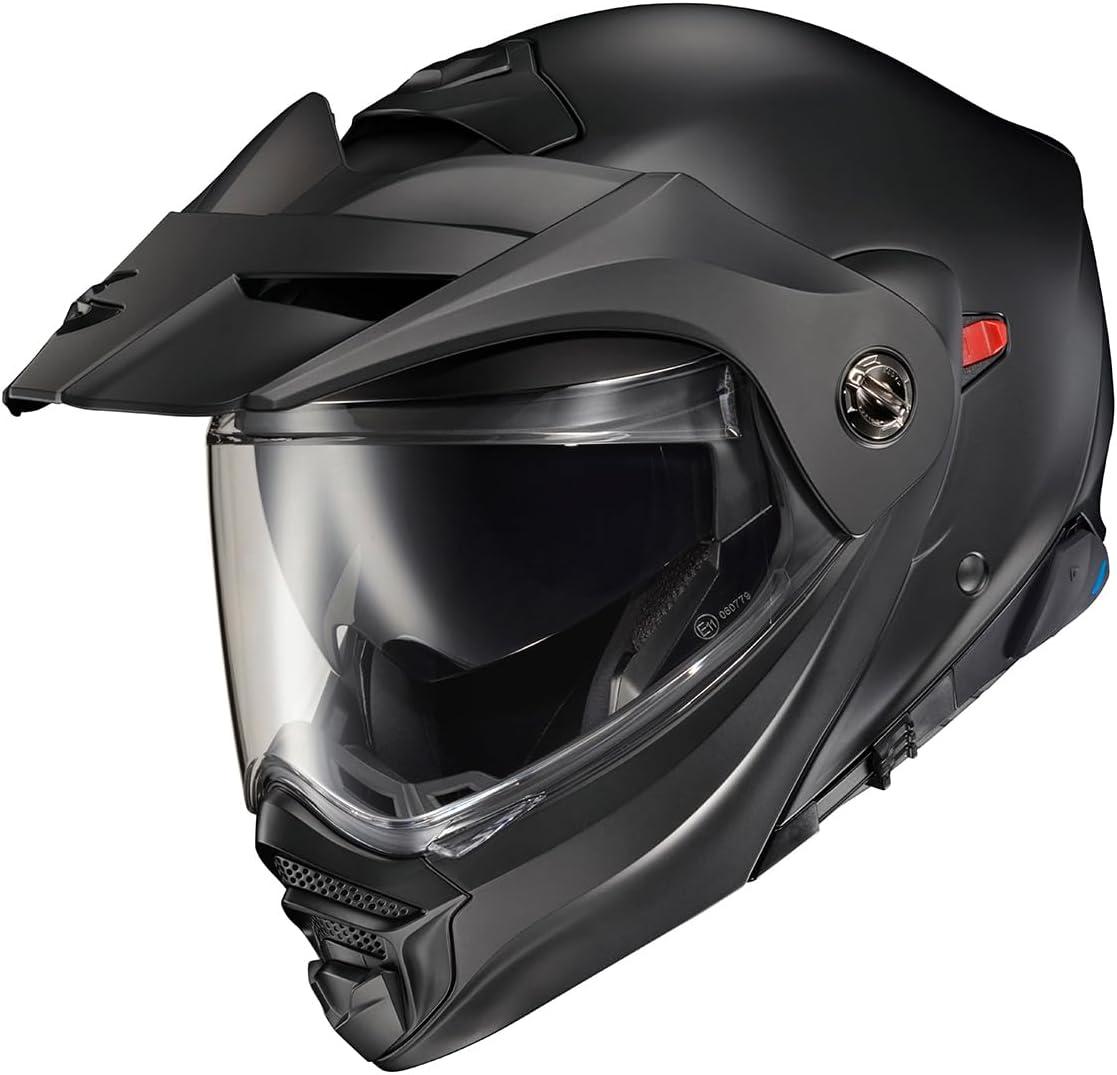 ScorpionEXO AT960 Modular Adventure Street Adult Motorcycle Helmet with Integrated EXO-COM Bluetooth Communication System DOT ECE Approved Unisex Matte Black X-Small(X-Small)