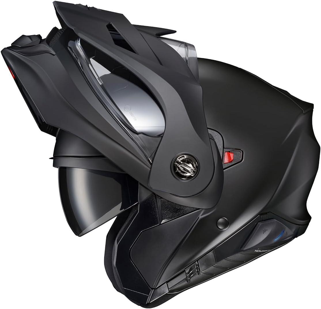 ScorpionEXO AT960 Modular Adventure Street Adult Motorcycle Helmet with Integrated EXO-COM Bluetooth Communication System DOT ECE Approved Unisex Matte Black X-Small(X-Small)