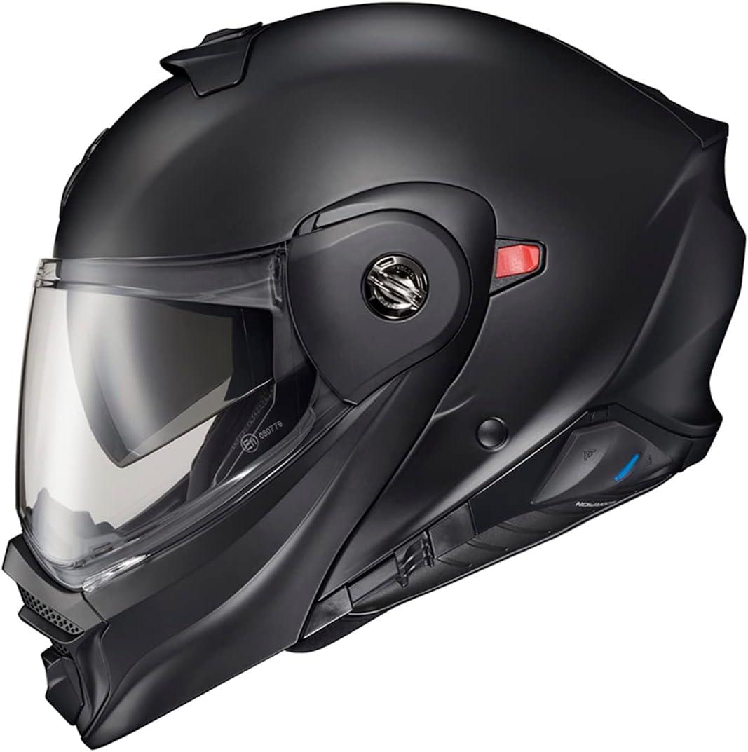 ScorpionEXO AT960 Modular Adventure Street Adult Motorcycle Helmet with Integrated EXO-COM Bluetooth Communication System DOT ECE Approved Unisex Matte Black X-Small(X-Small)