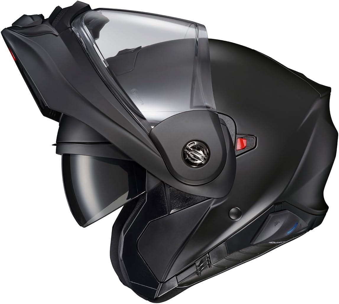 ScorpionEXO AT960 Modular Adventure Street Adult Motorcycle Helmet with Integrated EXO-COM Bluetooth Communication System DOT ECE Approved Unisex Matte Black X-Small(X-Small)