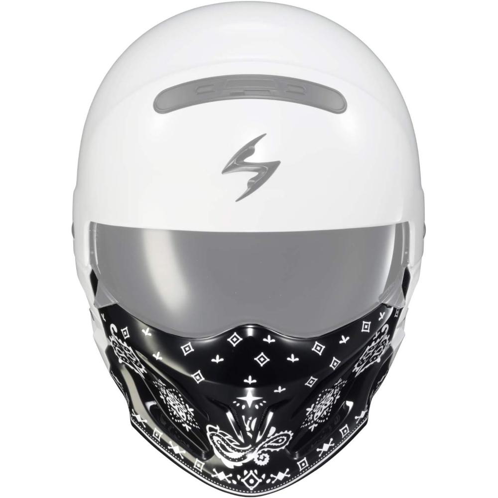 ScorpionEXO Covert Optional Replacement Chin Cover for Covert Helmets Samurai (Glow In The Dark Red)(Gloss Black)