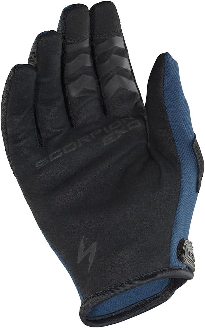 ScorpionEXO Moto-Flex Motorcycle Gloves Abrasion Resistant Touchscreen Compatible – Lone Star (Black/Gold – Medium)(Solid Blue)