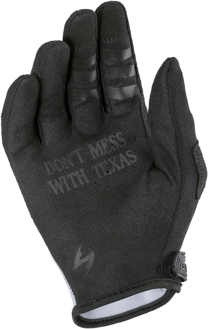ScorpionEXO Moto-Flex Motorcycle Gloves Abrasion Resistant Touchscreen Compatible – Lone Star (Black/Gold – Medium)(Lone Star White/Black)