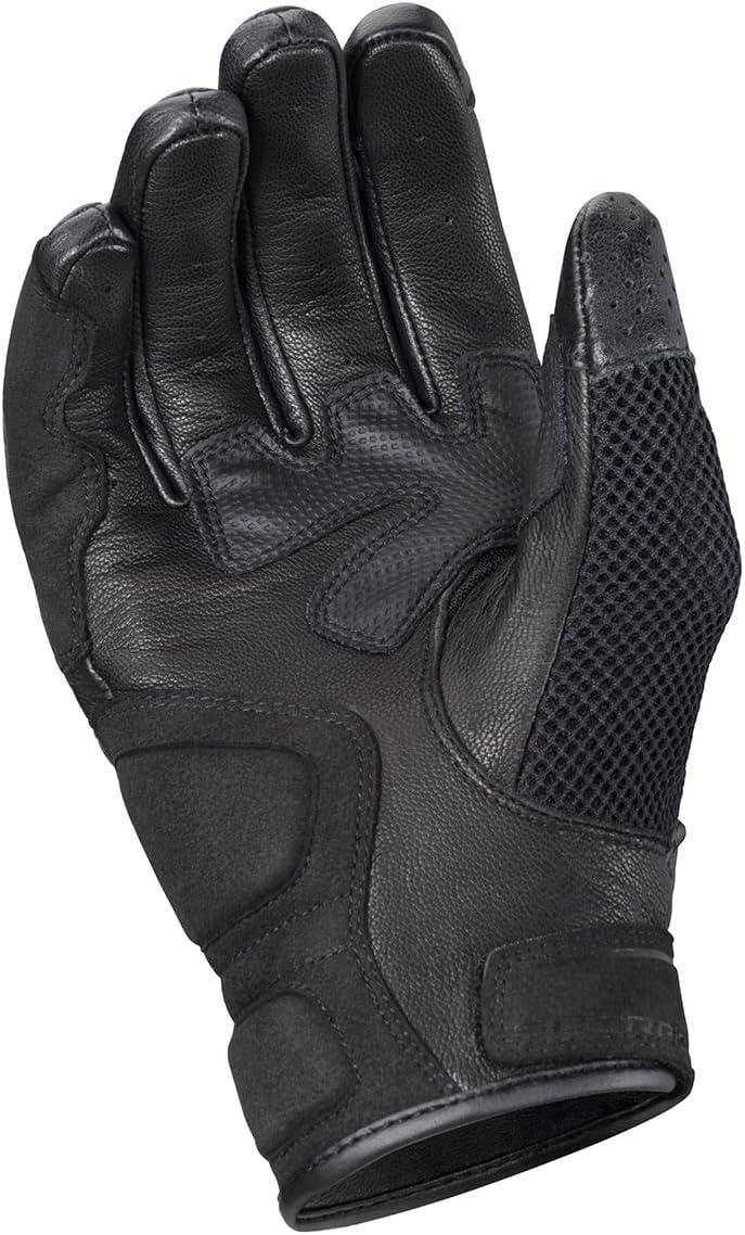 ScorpionEXO Vortex Air Motorcycle Riding Gloves Carbon Fiber Knuckles Touchscreen Compatible (Black – Small)(Black)