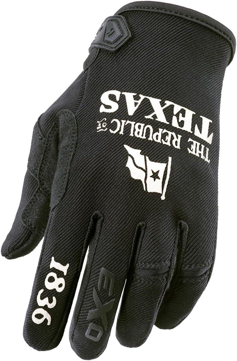 ScorpionEXO Moto-Flex Motorcycle Gloves Abrasion Resistant Touchscreen Compatible – Lone Star (Black/Gold – Medium)(Lone Star Black)